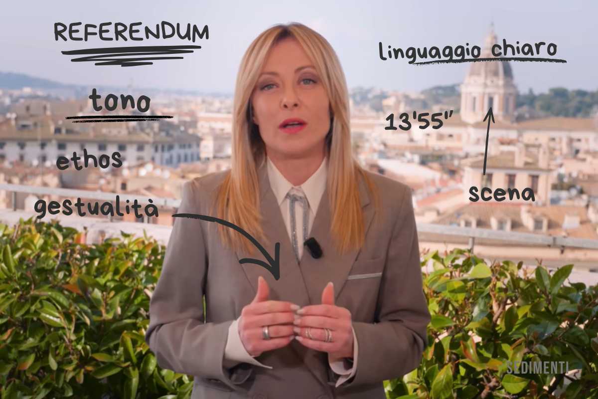 Giorgia Meloni messaggio video referendum