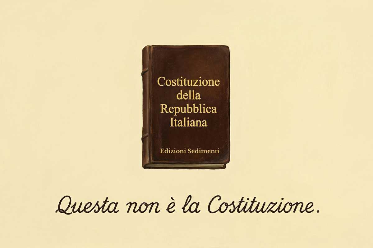 Questa non è la Costituzione. — Ceci n'est pas la Constitution. Questa non è la Costituzione.
