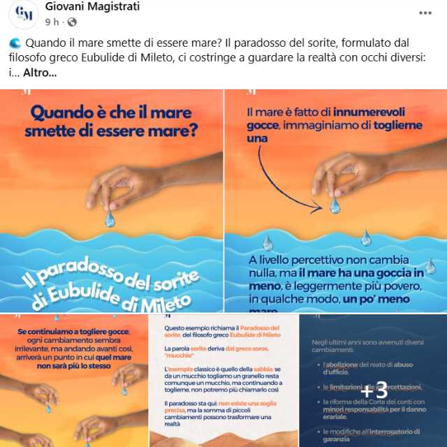 Post "Sorite" di Giovani Magistrati